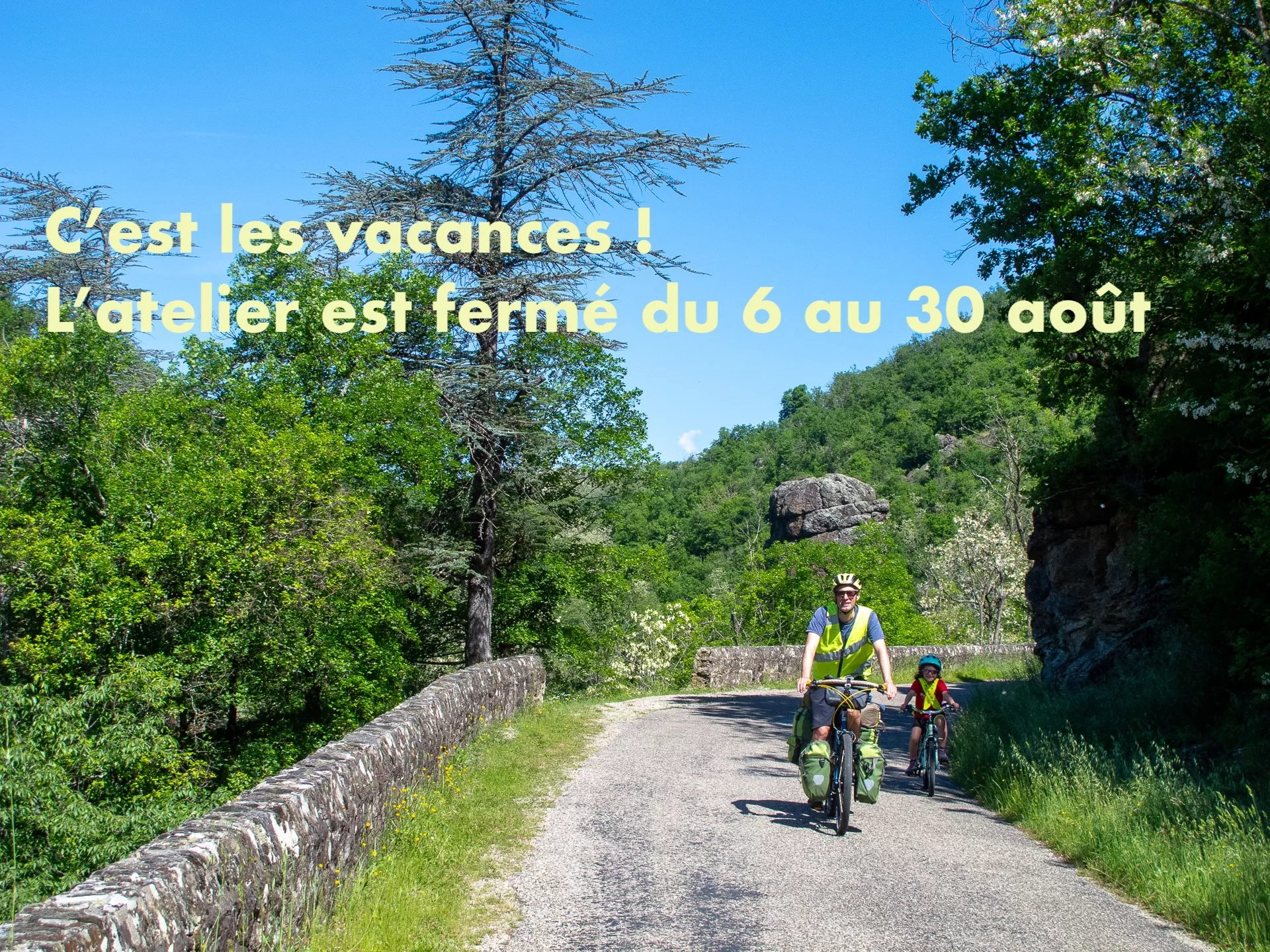 L’atelier est fermé pendant les vacances du 6 au 30 août. Bonnes vacances à toutes et tous !